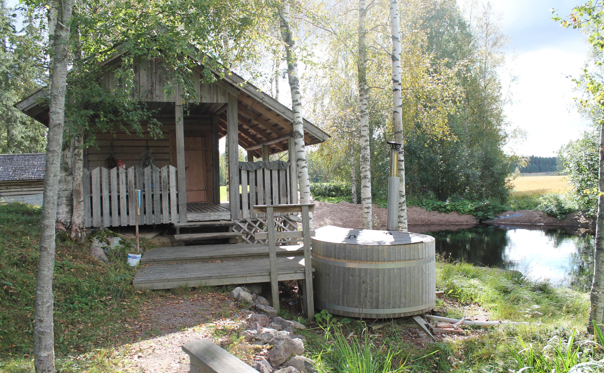 Savusauna, palju ja lampi